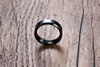 Bague en carbure de tungstène noir de 6mm, alliances pour hommes et femmes, bords biseautés polis