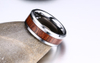 Bague en carbure de tungstène véritable, bois de Koa hawaïen naturel, incrustation d'arbre, confort