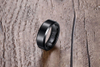 Bague en carbure de tungstène noir de 6mm, alliances pour hommes et femmes, bords biseautés polis