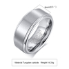 Bague gravée pour hommes, personnalisée, finition mate de 8MM, anneaux de promesse en tungstène pour hommes, ajustement confortable