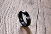 Bague en carbure de tungstène noir de 6mm, alliances pour hommes et femmes, bords biseautés polis