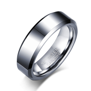 Bague de fiançailles en carbure de tungstène personnalisée, bijoux, cadeau, vente en gros, 6mm, pour femmes et hommes