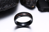 Bague de fiançailles en tungstène de 8mm, incrustation de Fiber de carbone, anneau en tungstène noir et rouge