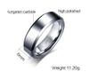 Bague de fiançailles en carbure de tungstène personnalisée, bijoux, cadeau, vente en gros, 6mm, pour femmes et hommes