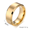 Bague en acier tungstène plaqué or 18 carats, bijoux tendance, vente en gros, anti-rayures, pour homme