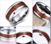 Bague en carbure de tungstène véritable, bois de Koa hawaïen naturel, incrustation d'arbre, confort